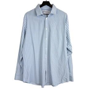 Mizzen+Main Blue White Checks Trim Fit Leeward Collection Button Up Shirt - 2XL